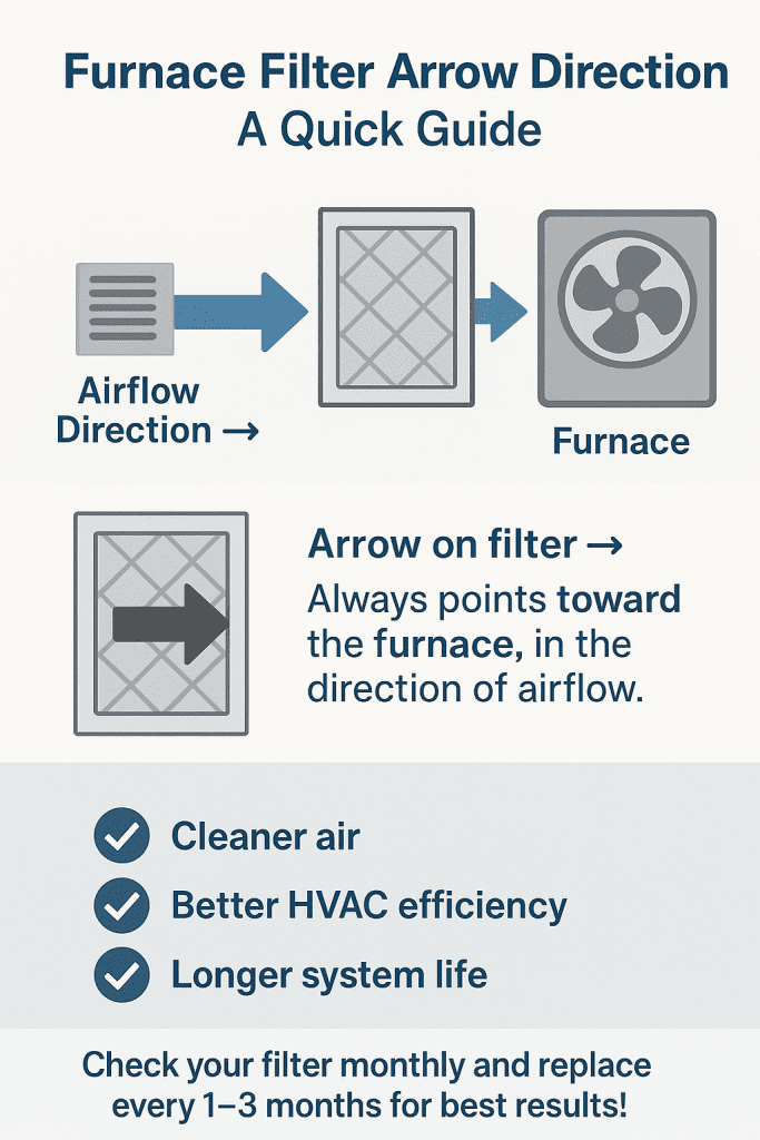 furnace filter arrow